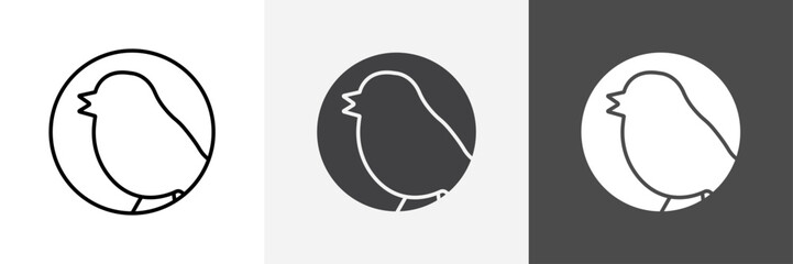 bird icon set vector art