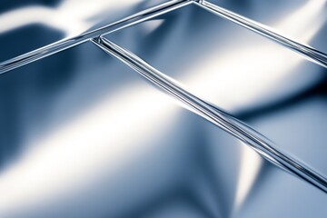 Shiny Chrome shapes as background texture