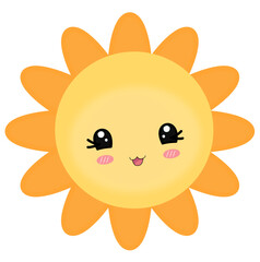 Cute cartoon sun