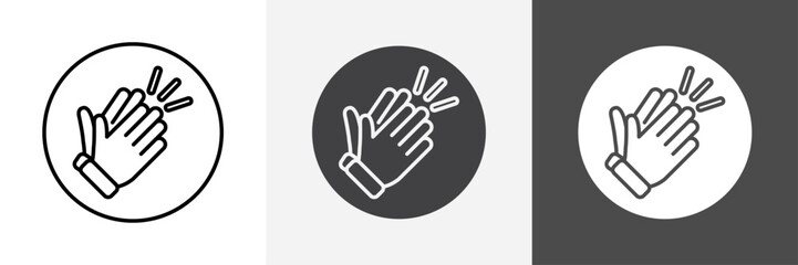Clapping hand icon set vector art