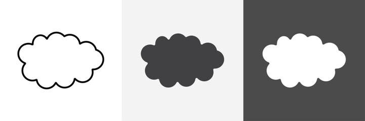 Cloud icon set vector art