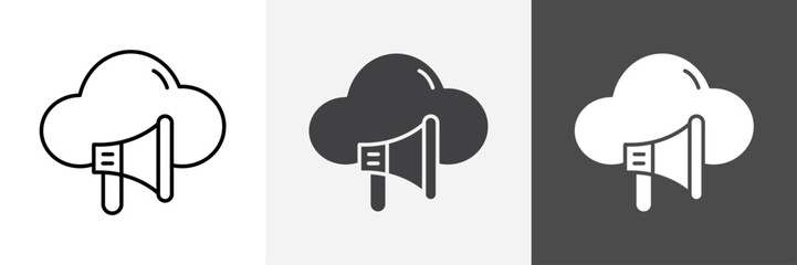 Cloud Marketing icon set vector art