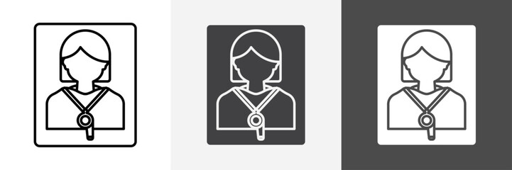 Coach icon set vector art