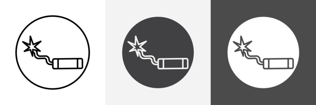 dynamite icon set vector art