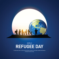 world refugee day 2025. world refugee day creative poster, banner, social media post, postcard, background, backdrop, template, greetings card, web banner, cover design etc.