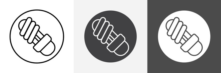 energy efficiency light bulb icon set vector art