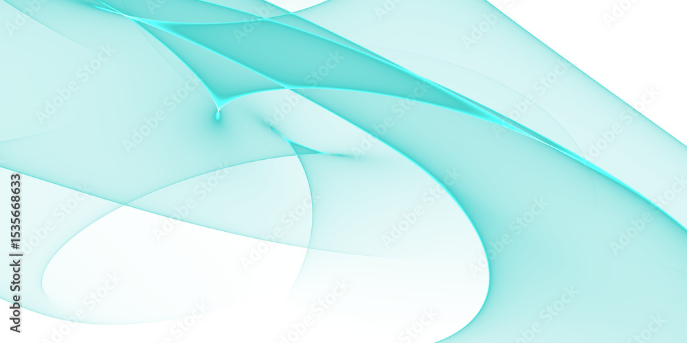 Poster a vibrant turquoise abstract image featuring geometric shapes and flowing lines in a dynamic design