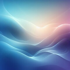 Abstract Waves in Light Blue Tones