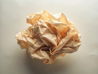 Beige Paper Texture Background, Crumpled Paper, Subtle Shadows, Double Exposure, Abstract Background