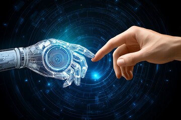 AI and Human Interaction A Futuristic Touch | Data, Technology, Connection