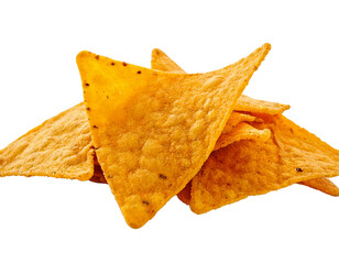 Naklejka premium Crispy tortilla chips ideal for dipping on Cinco de Mayo, isolated, created with AI