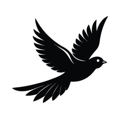 Obraz premium Bird Flight Vector Silhouette