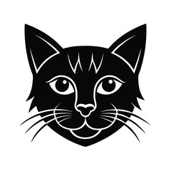Obraz premium Cat Face Icon Vector Design