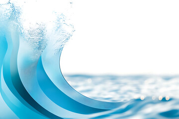 Abstract waves in soothing tones of blue and green, representing health, vitality, and a calm atmosphere.
