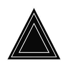 Triangle Inner Lines Vector Silhouette