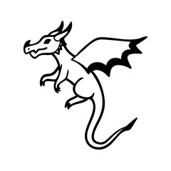 silhouette of a baby dragon