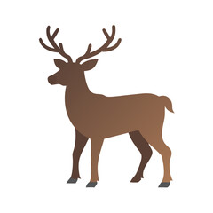 icon deer silhouette vector illustration