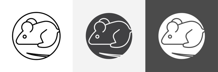 Mouse animal icon set vector art