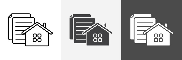 Mortgage loan icon set vector art