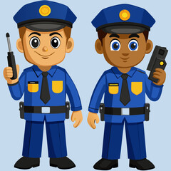 funny cartoon policeman