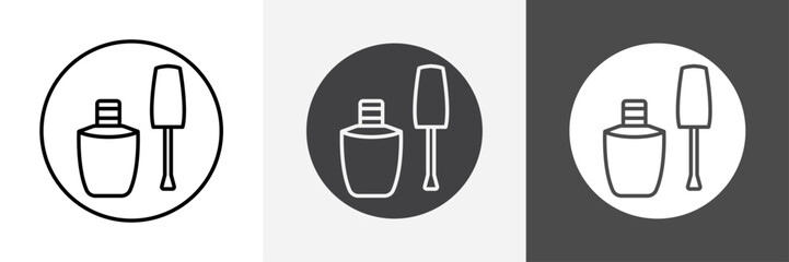 nails polish icon set vector art
