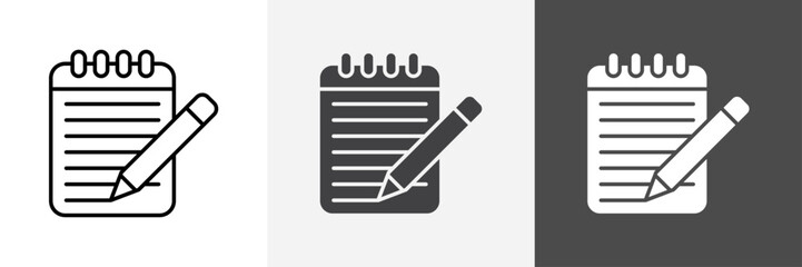 Note icon set vector art