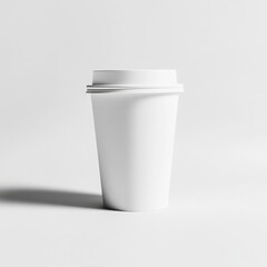 Blank white coffee cup mockup isolated on white background