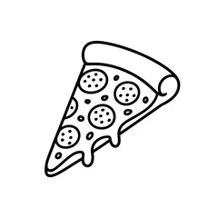 Delicious Pepperoni Pizza Slice Illustration
