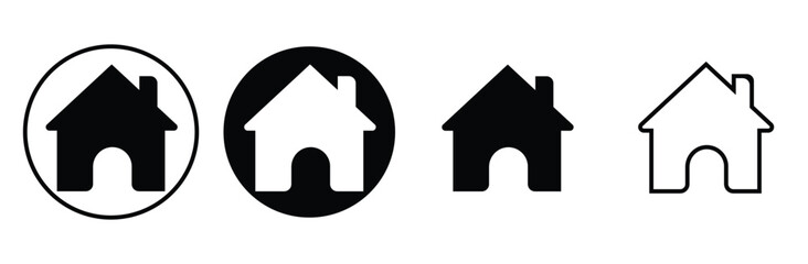 Web icon set. Home icon for computer and mobile.