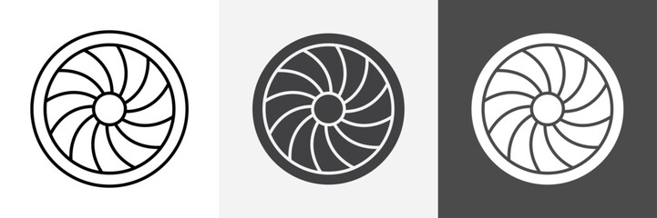 Plane turbine icon set vector art © Hindu