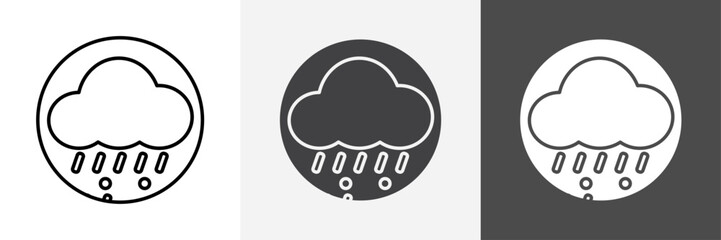 Rain icon set vector art