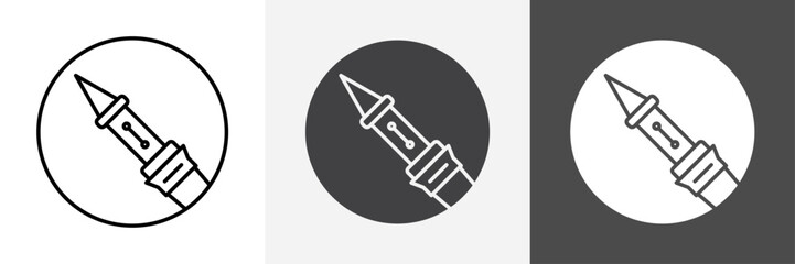 Soldering iron icon set vector art