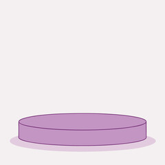 Minimalist Purple Cylinder Podium on Light Background Perfect for Product Display Presentation Mockup or Graphic Design Element with Clean Simple and Modern Aesthetic