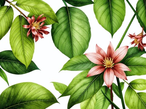 Biek/Ketum Botanical Art - Mitragyna Speciosa Design