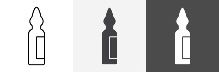 vial medical icon set vector art