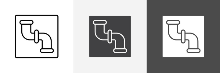 Obraz premium Water pipes icon set vector art
