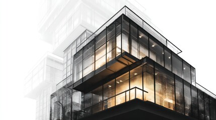 Fototapeta premium Modern building facade