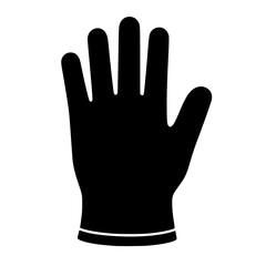 Obraz premium Rubber glove solid icon for cleaning and hygiene isolated vector