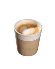 Glass of cappuccino on a Transparent PNG background
