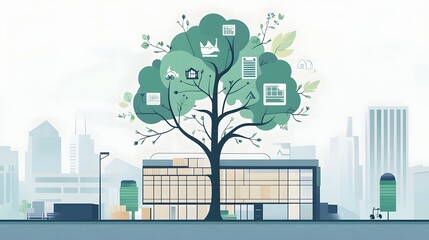 Sustainability goals growing within a company building