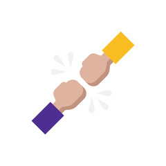 Friendship flat icon with white background vector stock illustration
