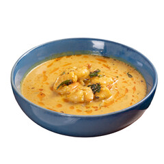 Bowl of creamy, Indian prawn curry, Karnataka South Indian style, prawn curry