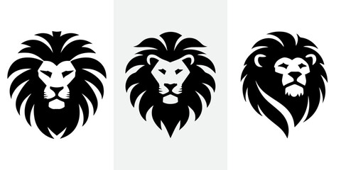 Obraz premium Lion Head Logos silhouette