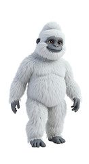 Cartoon Yeti Illustration on Isolated Background png, isolated on trasparent background