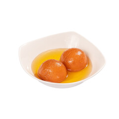 Two Piece Gulab Jamun in a Bowl on a Transparent PNG background
