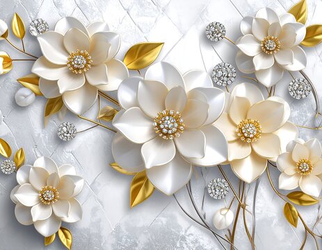 Fototapeta Floral wall decor