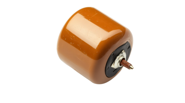 High-voltage ceramic capacitor, Transparent background, PNG file