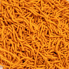 Traditional Indian Spicy Namkeen texture close-up macro picture