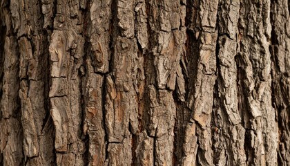 Obraz premium Detailed Close Up of Rugged Tree Bark Texture Brown Natural Wood Surface Background