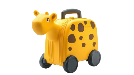 Kids travel trolley in animal shape Transparent background, PNG file